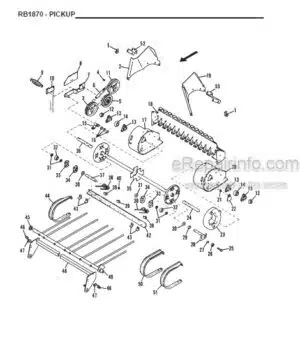 Photo 1 - Gehl 1870 Parts Manual Variable Chamber Round Baler 908007