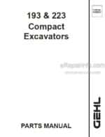 Photo 3 - Gehl 193 223 Parts Manual Compact Excavator