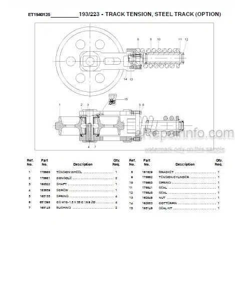 Photo 1 - Gehl 193 223 Parts Manual Compact Excavator