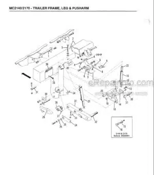 Photo 13 - Gehl 2140 2170 Service Parts Manual Mower Conditioner 906305