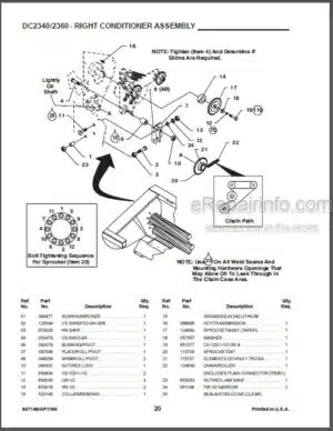 Photo 12 - Gehl 2340 2360 Parts Manual Disc Mower Conditioner 907146