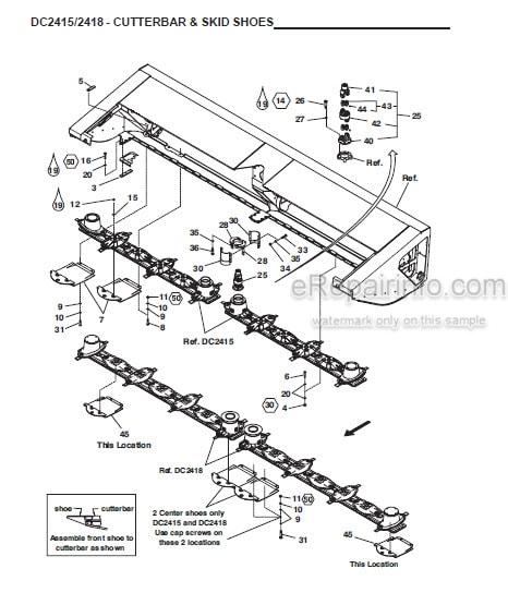 Photo 1 - Gehl 2415 2418 Parts Manual Disc Mower Conditioner 908177