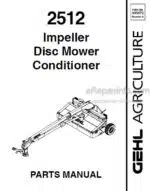 Photo 3 - Gehl 2512 Parts Manual Impeller Disc Mower Conditioner 909872