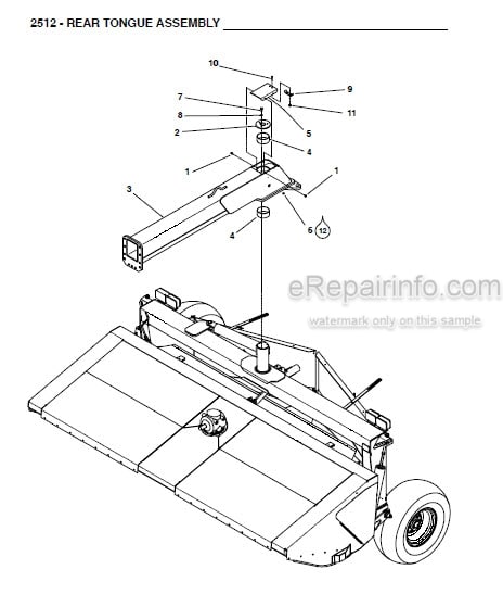 Photo 1 - Gehl 2512 Parts Manual Impeller Disc Mower Conditioner 909872