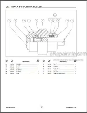 Photo 11 - Gehl 253 Parts Manual Compact Excavator 909785