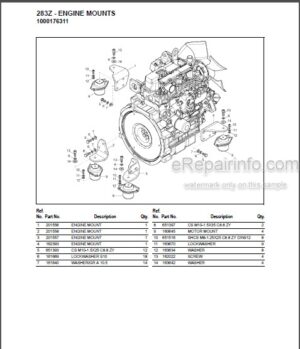 Photo 10 - Gehl 283Z Parts Manual Compact Excavator 918253