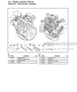 Photo 14 - Gehl 303 Parts Manual Compact Excavator