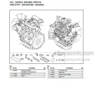 Photo 14 - Gehl 303 Parts Manual Compact Excavator