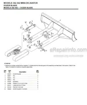 Photo 10 - Gehl 342 362 Parts Manual Mini Excavator 908541