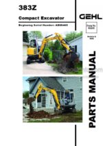 Photo 4 - Gehl 383Z Parts Manual Compact Excavator 918195