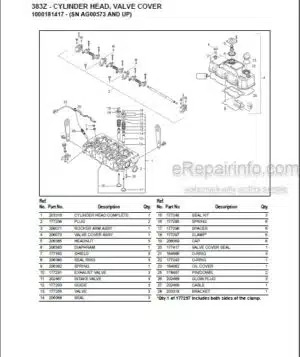 Photo 10 - Gehl 383Z Parts Manual Compact Excavator 918195