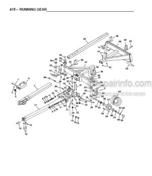 Photo 11 - Gehl 408 410 412 415 417 612 614 617 622 Parts Manual Running Gear 909858