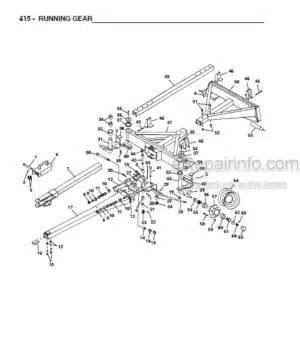 Photo 9 - Gehl 408 410 412 415 417 612 614 617 622 Parts Manual Running Gear 909858