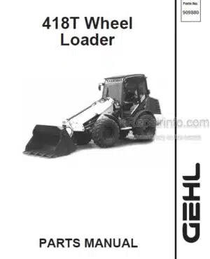 Photo 2 - Gehl 418T Parts Manual Wheel Loader 909880