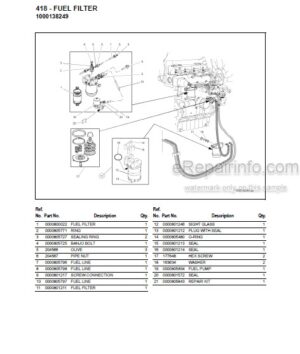 Photo 12 - Gehl 418 Parts Manual Wheel Loader 909878