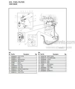 Photo 3 - Gehl 418 Parts Manual Wheel Loader 909878