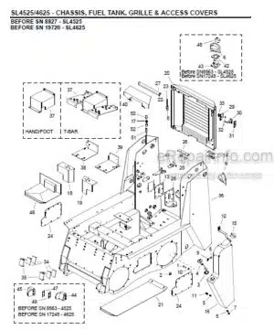 Photo 1 - Gehl 4525 4625 Service Parts Manual Skid Loader 907263