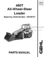 Photo 4 - Gehl 480T Parts Manual All Wheel Steer Loader 918119