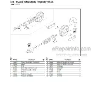 Photo 3 - Gehl 502 Parts Manual Compact Excavator