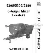 Photo 4 - Gehl 5205 5305 5380 Parts Manual 3-Auger Mixer Feeder 909916