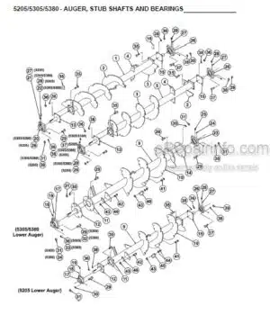 Photo 9 - Gehl 5205 5305 5380 Parts Manual 3-Auger Mixer Feeder 909916