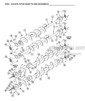 Photo 2 - Gehl 5450 5510 5575 5750 5950 Parts Manual 4-Auger Mixer Feeders 909907