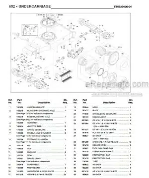 Photo 8 - Gehl 652 Parts Manual Mini Compact Excavator