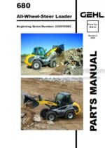 Photo 4 - Gehl 680 Parts Manual All Wheel Steer Loader 918122