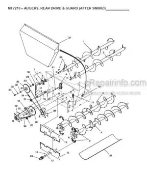 Photo 8 - Gehl 7210 Service Parts Manual Mixer Feeder 907072