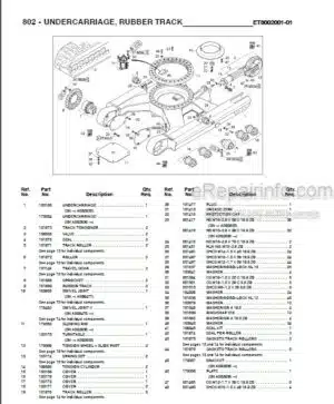 Photo 1 - Gehl 802 Parts Manual Compact Excavator 918043