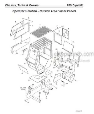 Photo 4 - Gehl 883 Dynalift Parts Manual Telescopic Forklift 907365