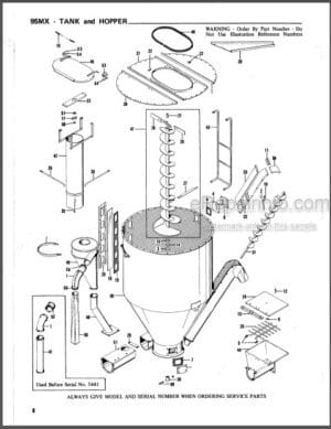 Photo 12 - Gehl 95MX Service Parts Manual Mix-All Mixer 901532