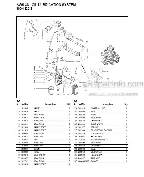 Photo 1 - Gehl AWS36 Parts Manual All Wheel Steer Loader 918263