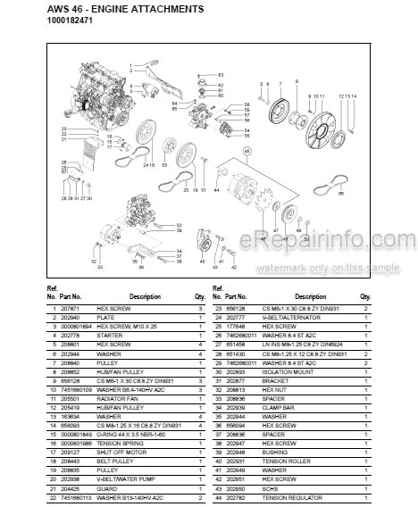 Photo 1 - Gehl AWS46 Parts Manual All Wheel Steer Loader 918266