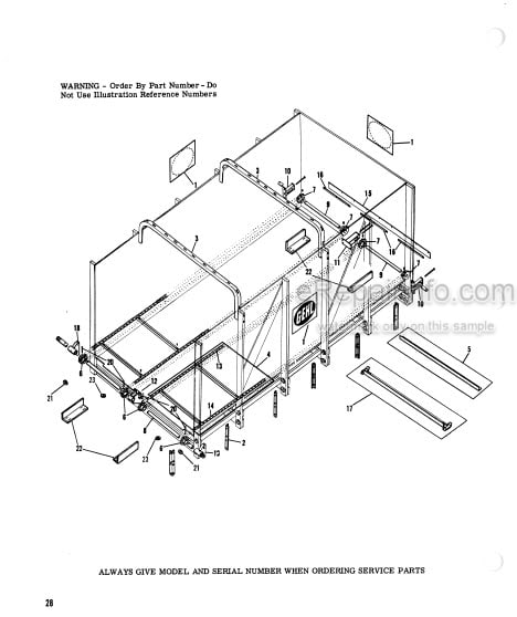 Photo 1 - Gehl BU86 Service And Parts Manual Self Unloading Forage Box With Attachments 2242A