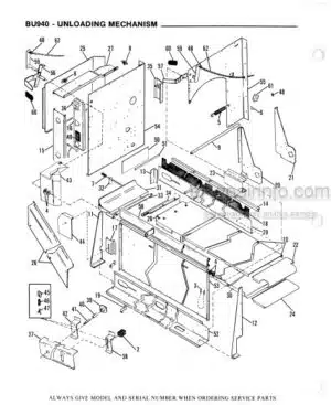 Photo 4 - Gehl BU940 Service Parts Manual Forage Box 902433