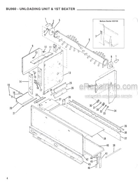 Photo 1 - Gehl BU960 Service Parts Manual Forage Box 903069