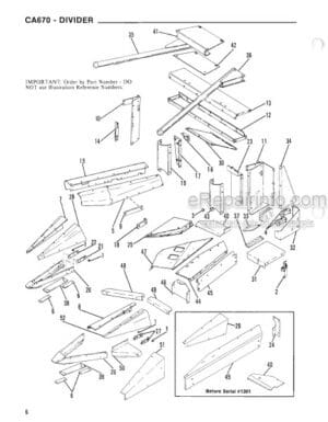 Photo 6 - Gehl CB600 Service Parts Manual Forage Harvester 902868