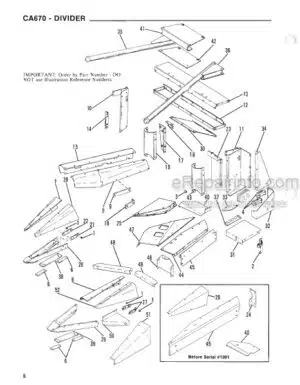 Photo 9 - Gehl CA670 Service Parts Manual One Row Attachment 902618