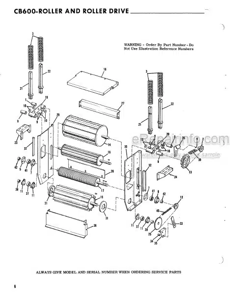Photo 1 - Gehl CB600 Cylinder Service Parts Manual Forage Harvester 042915
