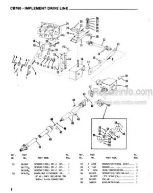 Photo 7 - Gehl CB760 Service Parts Manual Forage Harvester 903659