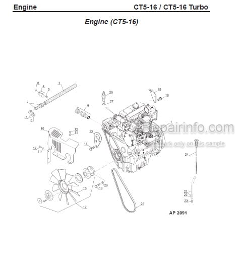 Photo 1 - Gehl CT5-16 CT5-16 Turbo Parts Manual Telescopic Handler 913226