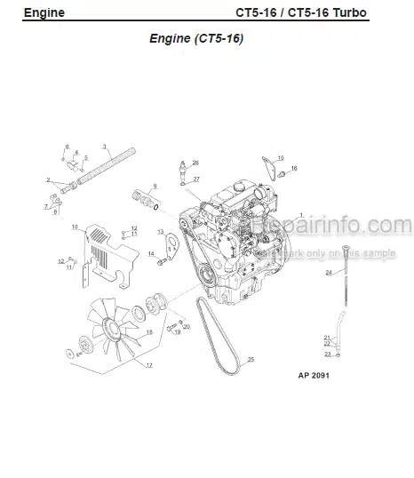 Photo 1 - Gehl CT5-16 CT5-16 Turbo Parts Manual Telescopic Handler 913226