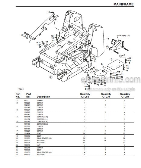 Photo 1 - Gehl CTL60 CTL70 CTL80 Parts Manual Compact Track Loader 908307