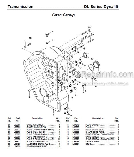 Photo 1 - Gehl DL Series Dynalift DL6 DL8 DL10 DL12 Parts Manual Telescopic Handlers 907878