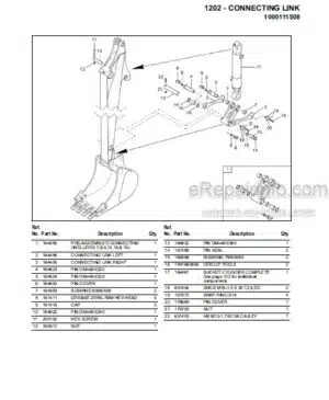 Photo 3 - Gehl GE1202 Parts Manual Mini Compact Excavator