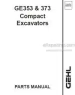 Photo 4 - Gehl GE353 GE373 Parts Manual Compact Excavator 909787