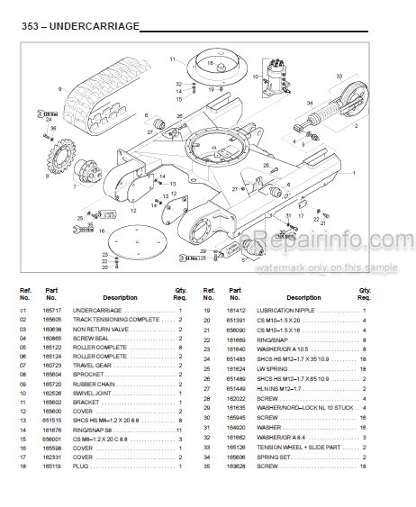 Photo 1 - Gehl GE353 GE373 Parts Manual Compact Excavator 909787