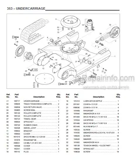 Photo 1 - Gehl GE353 GE373 Parts Manual Compact Excavator 909787
