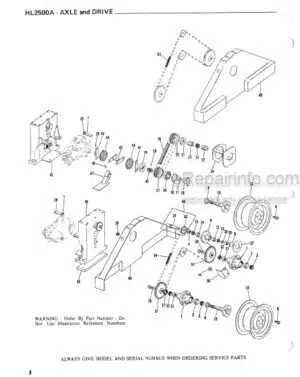 Photo 6 - Gehl HL2500A Service Parts Manual Loader 901572